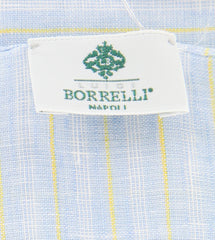 Luigi Borrelli Light Blue Striped Long Scarf - 74" x 27" - (LBSS12152)