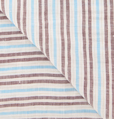 Luigi Borrelli Light Blue Striped Long Scarf - 27" x 60" - (LBSS1295)