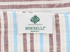 Luigi Borrelli Light Blue Striped Long Scarf - 27" x 60" - (LBSS1295)