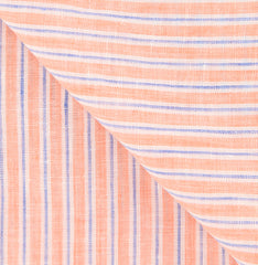 Luigi Borrelli Orange Striped Long Scarf - 54" x 27" - (LBSS12175)