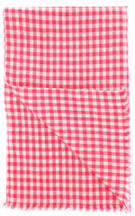 Luigi Borrelli Pink Check Long Scarf - 27" x 48" - (LBSS1250)