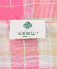 Luigi Borrelli Pink Plaid Long Scarf - 27" x 68" - (LBSS1252)