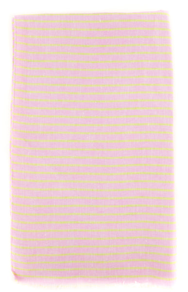 Luigi Borrelli Pink Striped Long Scarf - 74" x 27" - (LBSS12180)