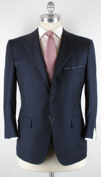 Luigi Borrelli Navy Blue Suit 46/56