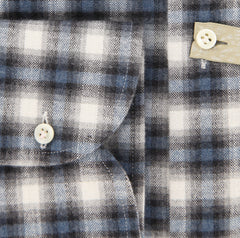 Borrelli Gray Plaid Shirt - Extra Slim - 16/41 - (EV416570VALERIO)