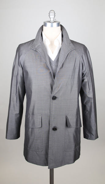 Kiton Gray Nail Head Jacket -  4 Button - 38/48 - (UG0CP04/7F3007)