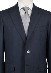 Orazio Luciano Midnight Navy Blue Striped Suit - (LB104172) - Parent