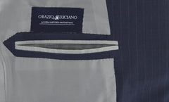 Orazio Luciano Midnight Navy Blue Striped Suit - (LB104172) - Parent