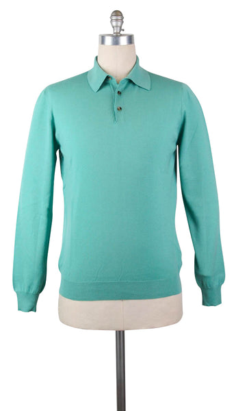 Svevo Parma Green Cashmere Sweater - Polo - Large/52 - (42001SA1242)